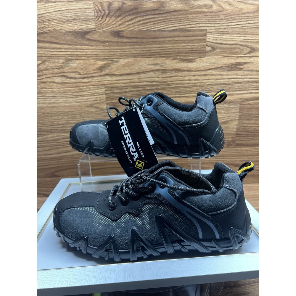 Terra Venom Low Gray Black Composite Toe Safety Work Shoes TR608185BLK Men 10